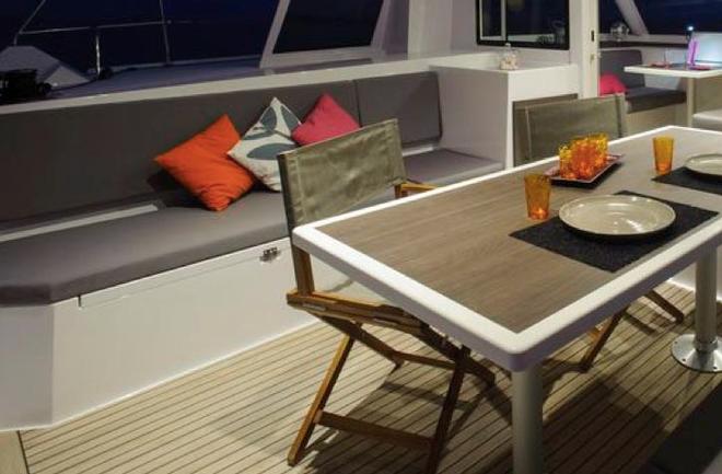 Nautitech Open 40 dining ©  SW